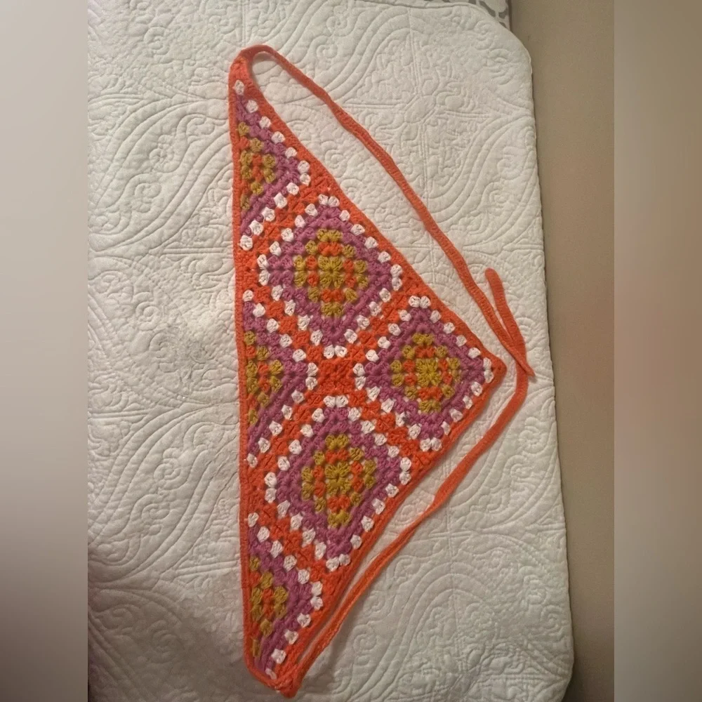 Colorful Crochet Hair Kerchief